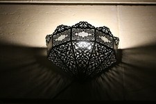 Ancienne rare lanterne marocaine en laiton mur islamique - lampe à montage la...