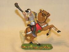 FIGURINE EN COMPOSITION DURSO CHEVALIER MOYEN AGE GUERRIER A CHEVAL AVEC MASSUE