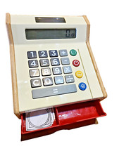 IKEA CHILDREN'S Wooden Cash Register Kids Toy Shop Store Solar Calculator Play
