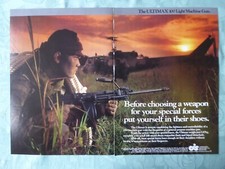 8/1987 PUB CIS SINGAPORE MACHINE GUN ULTIMAX 100 MACHINE GUN ORIGINAL AD