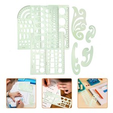  9 Pcs Règle Géométrique Pochoirs Pour Peinture Formes Géométriques