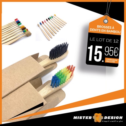 Brosses dents en bambou - x, À