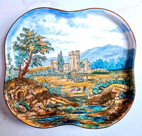 Faience gien ancien plat - -,