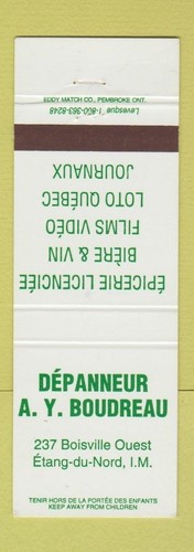 Matchbook cover depanneur ay - cover,