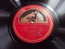 Disque 78 tours RPM Enrico CARUSO - O sole mio - A vucchella 78T