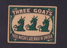 Antique Matching Bundle Tag Sweden BN182800 Three Goats Goats
