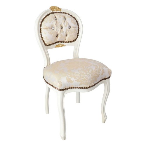 Chaise tissu rouge damassé - tissu,