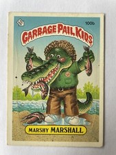 Carte Garbage Pail Kids TOPPS Les Crados GPK  1986 MARSHY MARSHALL 100b