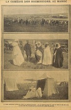 MOROCCO WAR / SUBMISSION OF THE CAIDS / ILLUSTRATION 1908