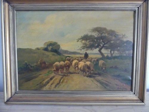 Tableau ancien signé - , huile