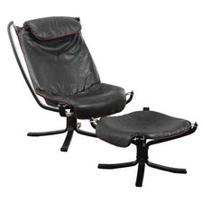 Fauteuil Poltrona Frau Viking Vintage Cuir Italie Années 80 Original