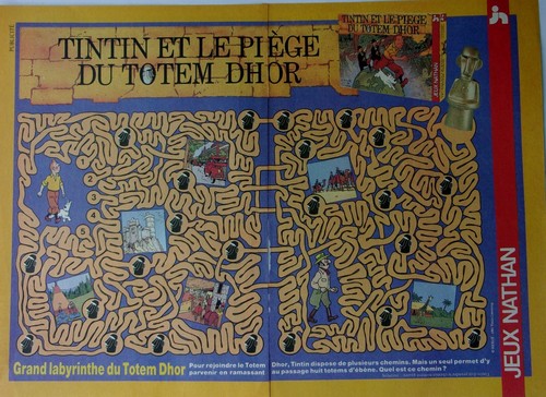Publicité jeu nathan tintin - nathan,