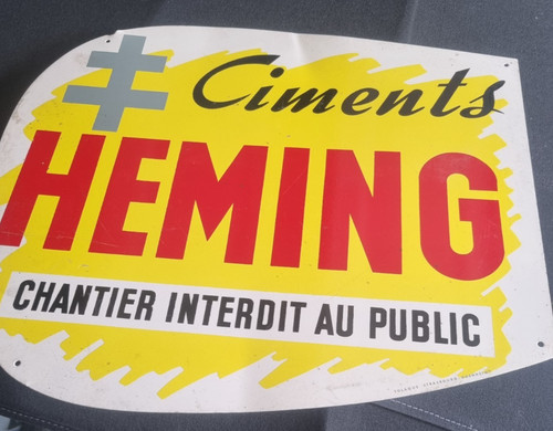 Plaque publicitaire ancienne - plaque,