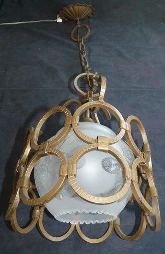 Wrought iron chandelier - iron, &