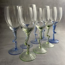 8 verres à pied vin eau verre