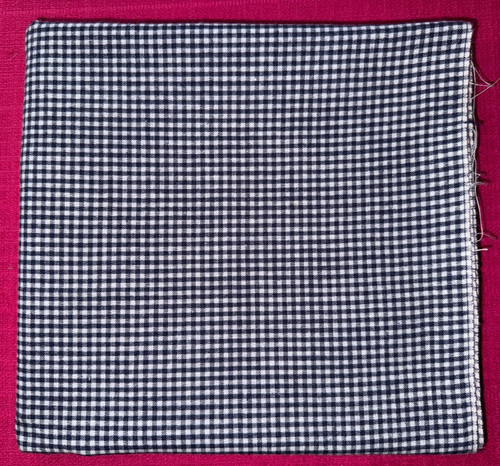 Tissu vintage vichy bleu - , /