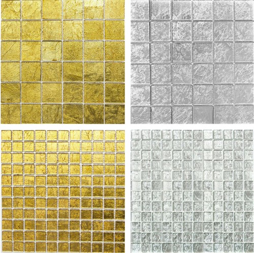 Pâte verre mosaïque doré - verre,