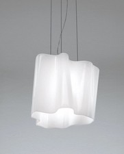 Artemide Alvar Aalto inspired "Logico" Light Fixture w Handmade Shade - Italy