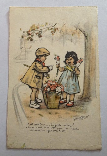 Cpa germaine bouret enfants - germaine,
