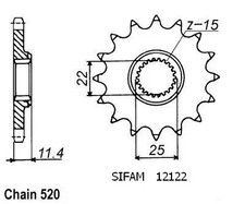 Pignon Ktm - 600 Lc4 Gs 1992-1994 - 520 - 13 Dents - Similaire JTF1902