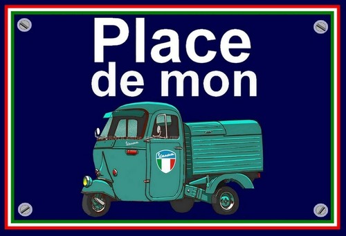 Plaque place mon - place, vespa