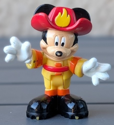 Figurine mickey pompier - pompier, mattel