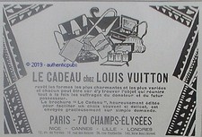 LOUIS VUITTON ADVERTISEMENT THE GIFT LUGGAGE UMBRELLA BAG SUITCASE 1926 FRENCH AD