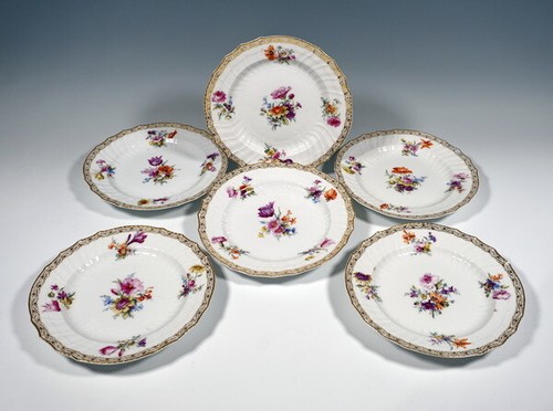 Kpm berlin porcelain dessert - porcelain,