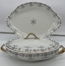 HTF Theodore Haviland Limoges France Porcelain Platter Oval Soup Tureen Lid