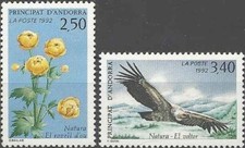 Timbres Flore Oiseaux Rapaces
