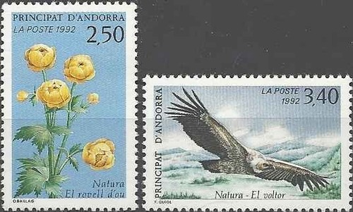 Timbres flore oiseaux - timbres,