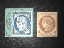 Rare 8f  Réimpression Oblitéré et 40