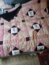 beautiful new king size made by hand and embroidered Betty boop comforter in exc