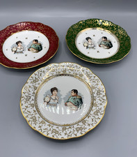 Lot of 3 Napoleon & Josephine Small Plates - Luxury Porcelain France 