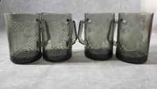 Vintage 1970s McDonald's Smoked Glass Mugs Cups,Grimace,Captain Crook