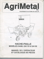1996 -AgriMetal- GA90 GA110 GA130 Hache-Paille Tractor Operators Service Manual