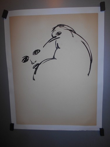 Dessin encre chine - a, l'encre