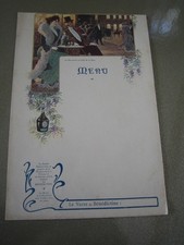 BENEDICTINE MENU PUBLICITAIRE 