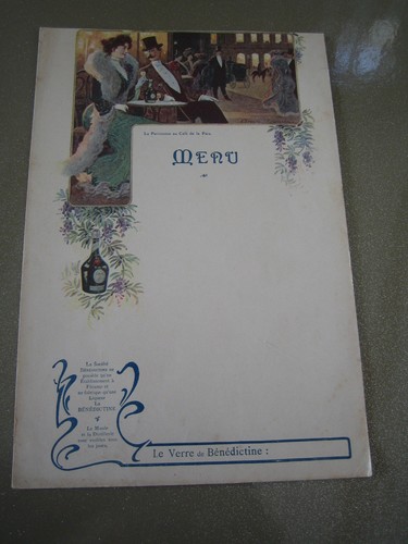 Benedictine menu publicitaire - benedictine,