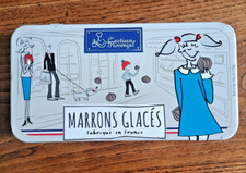 Ice Brown Metal Box/Decorative Box/Made in France