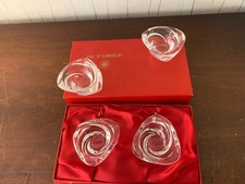 Lot of 4 Val Saint Lambert Crystal Salt Shakers (price of 4)