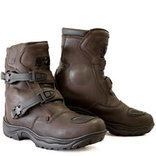 Richa COLT Court Marron Adventure/Vert Ligne Imperméable Moto Cuir Bottes