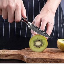 Couteau de Cuisine Professionnel Japonais Damas Office Lame 8cm Acier Carbone In