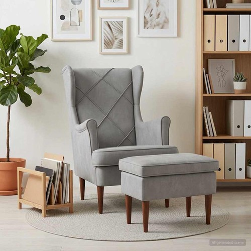 Fauteuil avec pouf pc - avec,