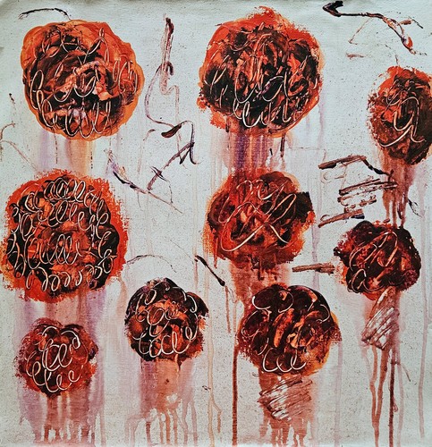 Peinture huile abstraite - peinture,