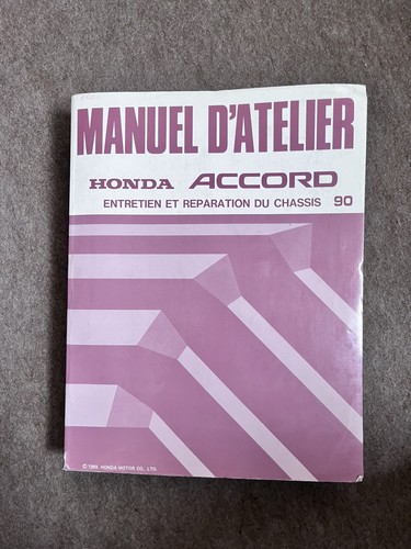 Manuel atelier honda accord - d'atelier,