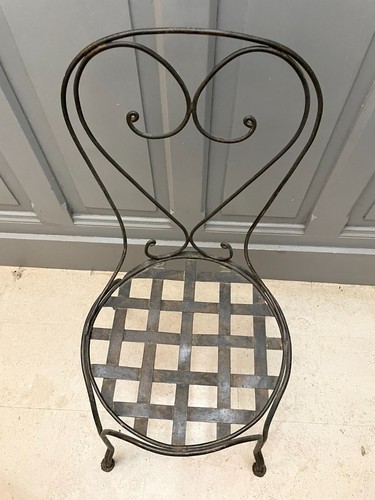 Chaise fer forgé pour - chaise,
