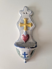 Bénitier faience Charolles / Sacré Cœur  19 eme