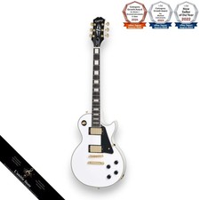 Guitare électrique Epiphone inspirée de Gibson Les Paul Custom Alpine White