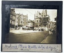 BELGIUM Mechelen Place Photo 1935 Vintage Projection Glass Plate  